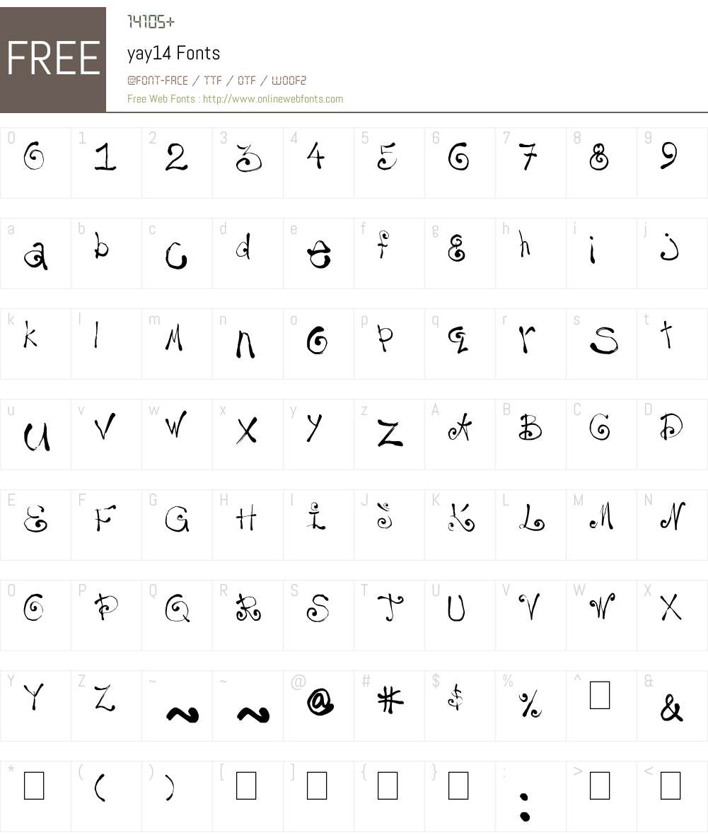 yay14 Font Screenshots