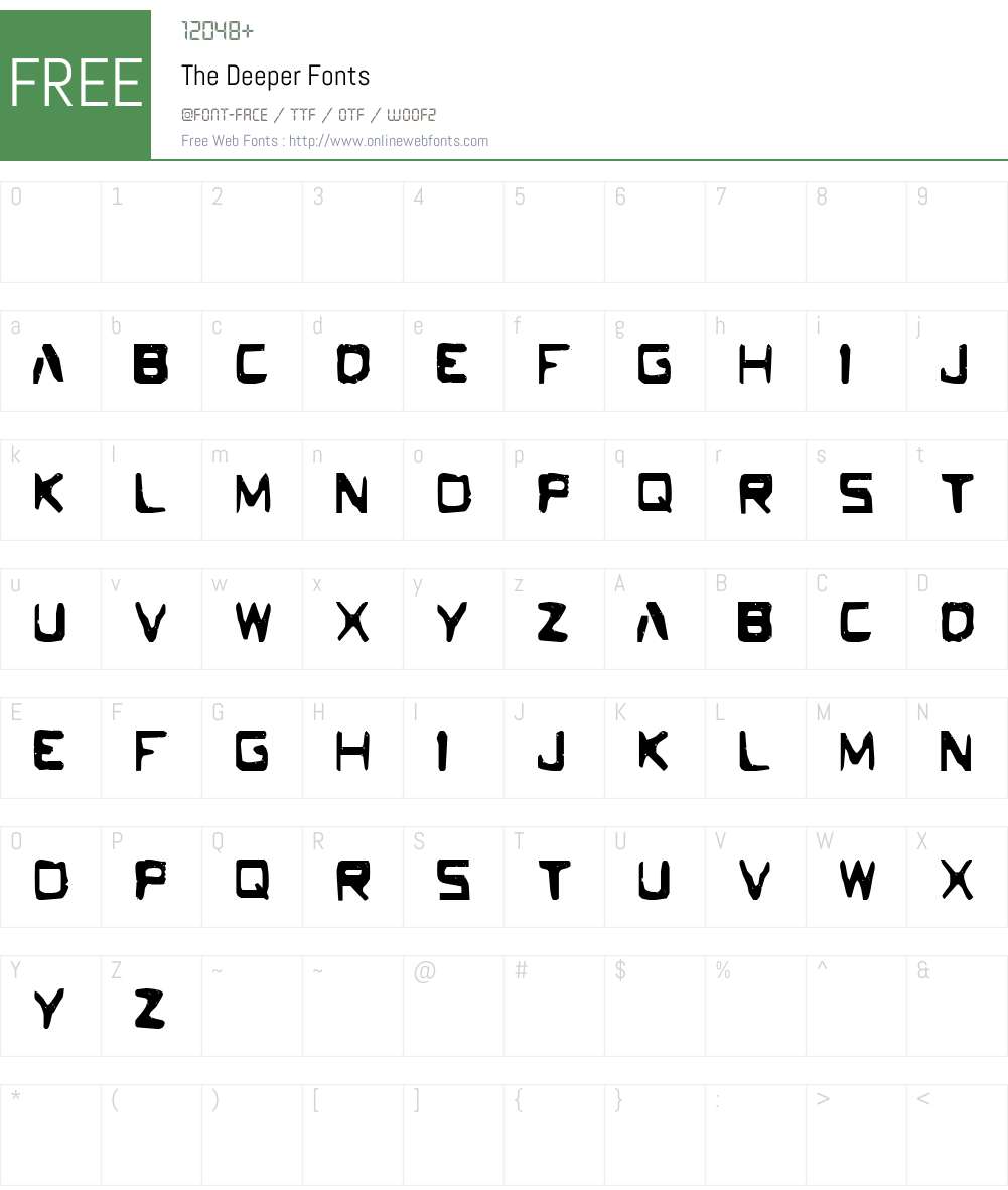 The Deeper Font Screenshots