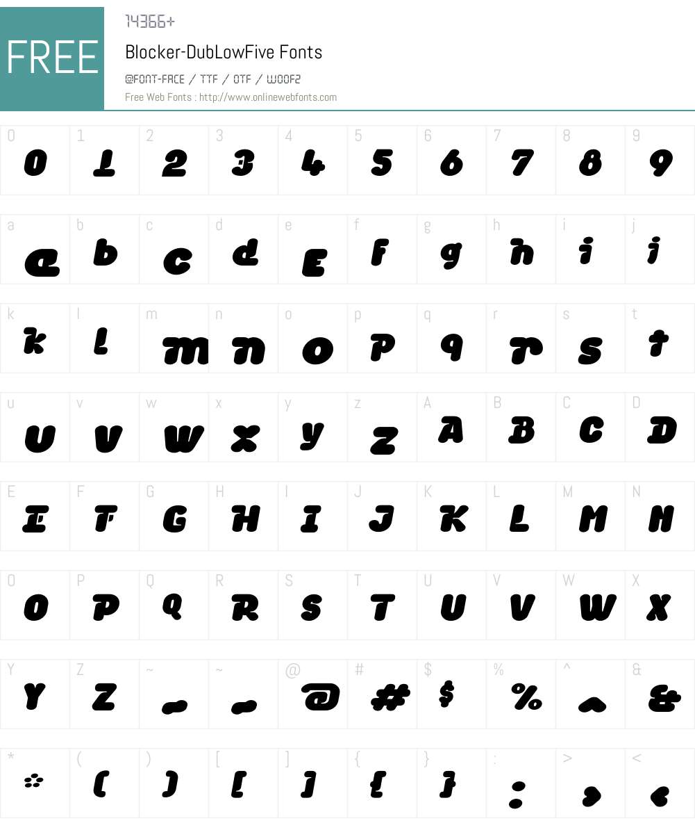 Blocker Font Screenshots