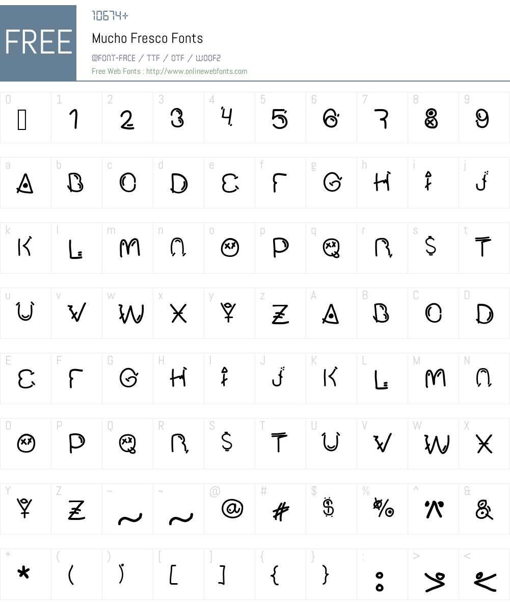 Mucho Fresco Font Screenshots