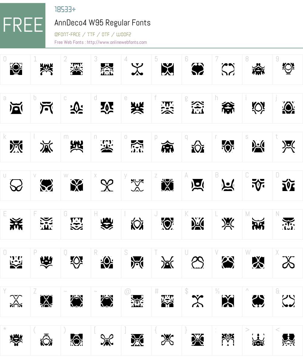 AnnDeco4 Font Screenshots