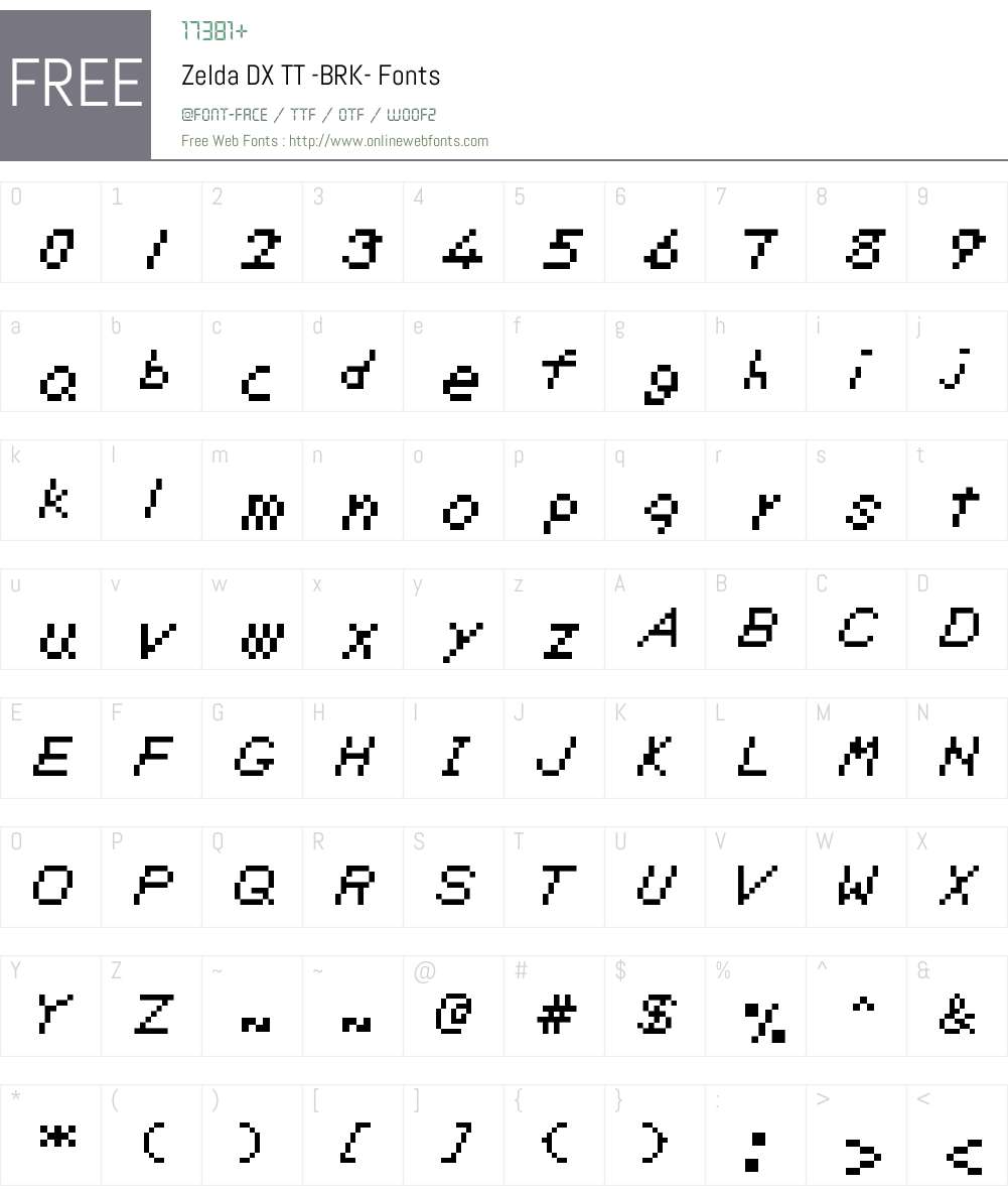 Zelda DX TT (BRK) Font Screenshots