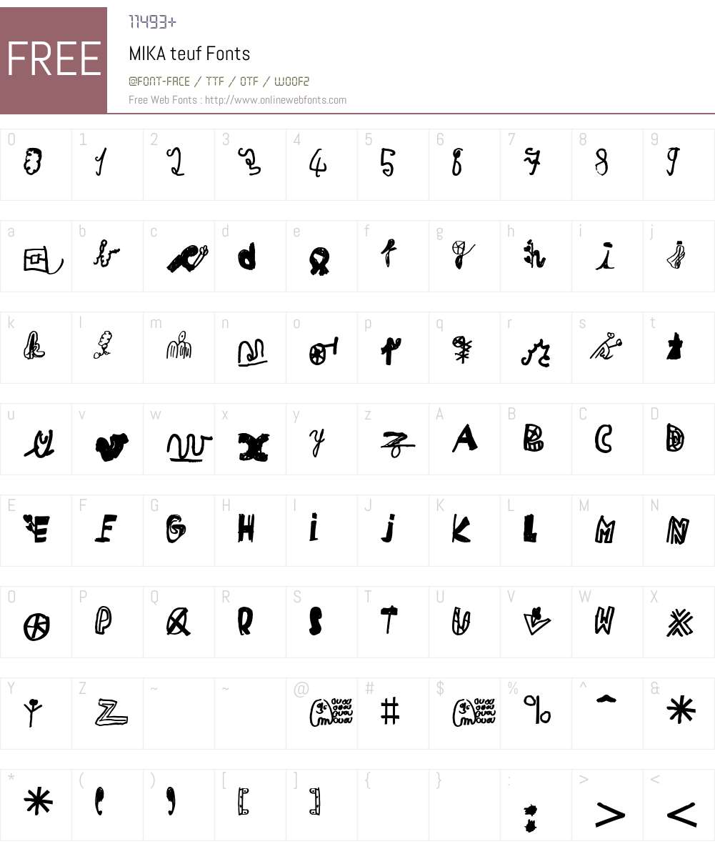 MIKA teuf Font Screenshots