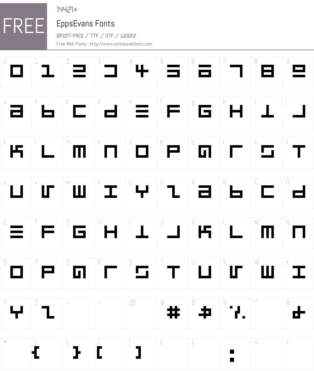EppsEvans Font Screenshots