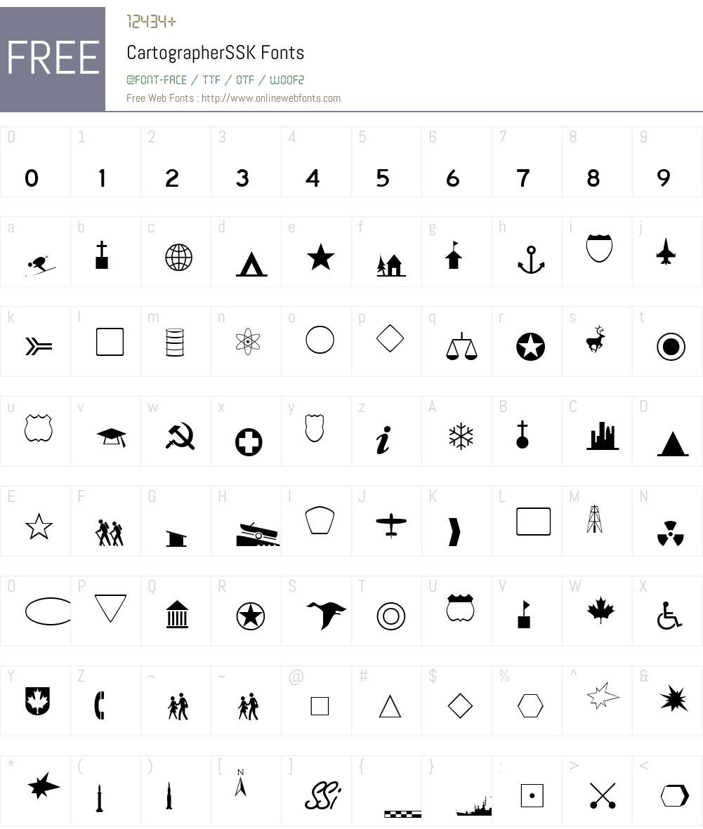 CartographerSSK Font Screenshots