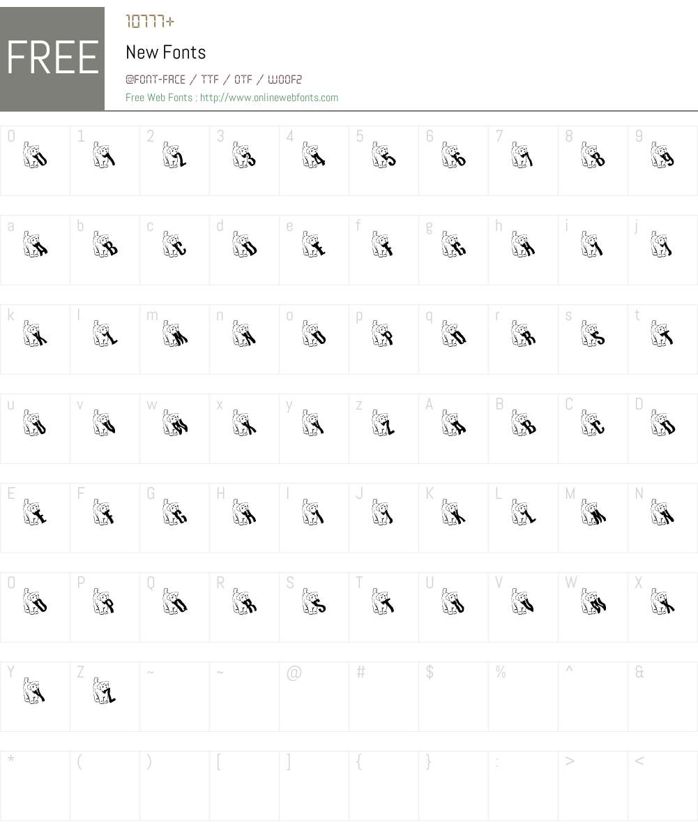New Font Screenshots