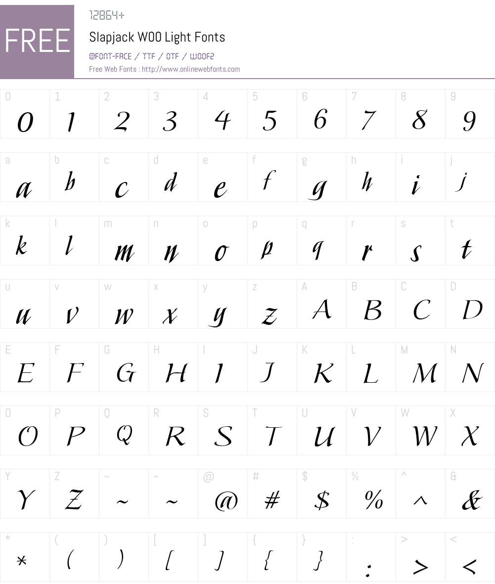 Slapjack Font Screenshots