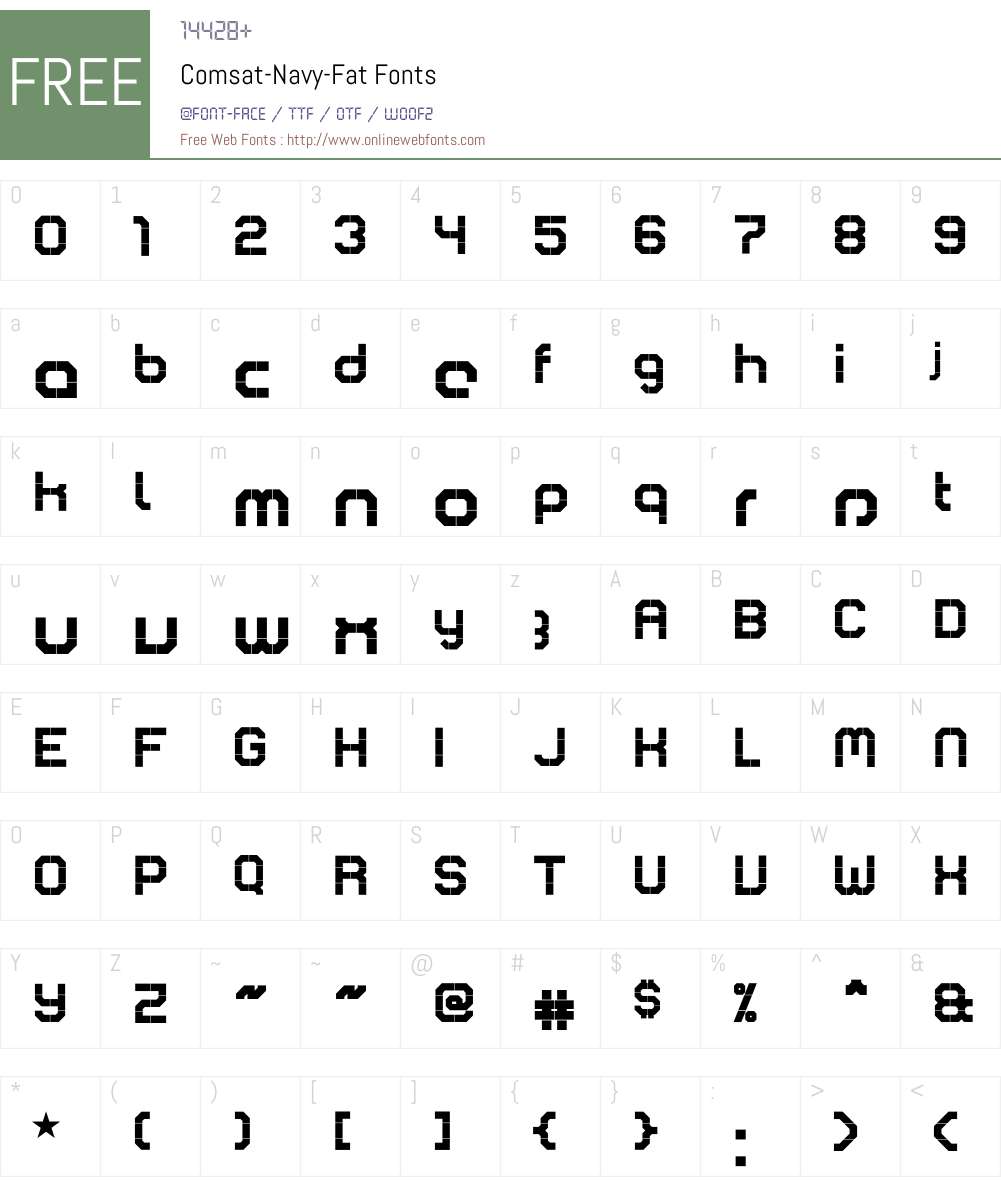 Comsat Font Screenshots