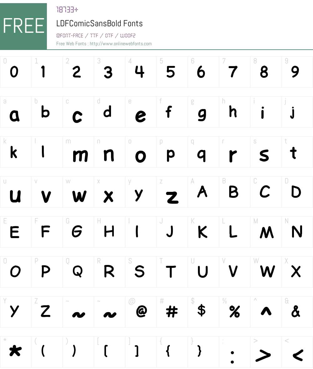 LDFComicSansBold Font Screenshots