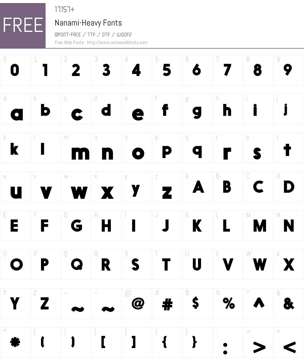 Nanami Font Screenshots