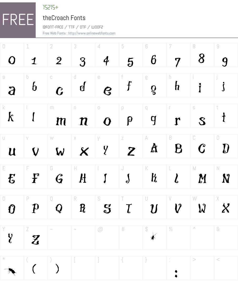 theCroach Font Screenshots