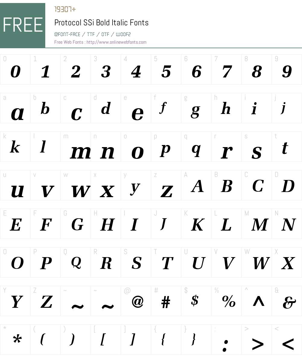 Protocol SSi Font Screenshots