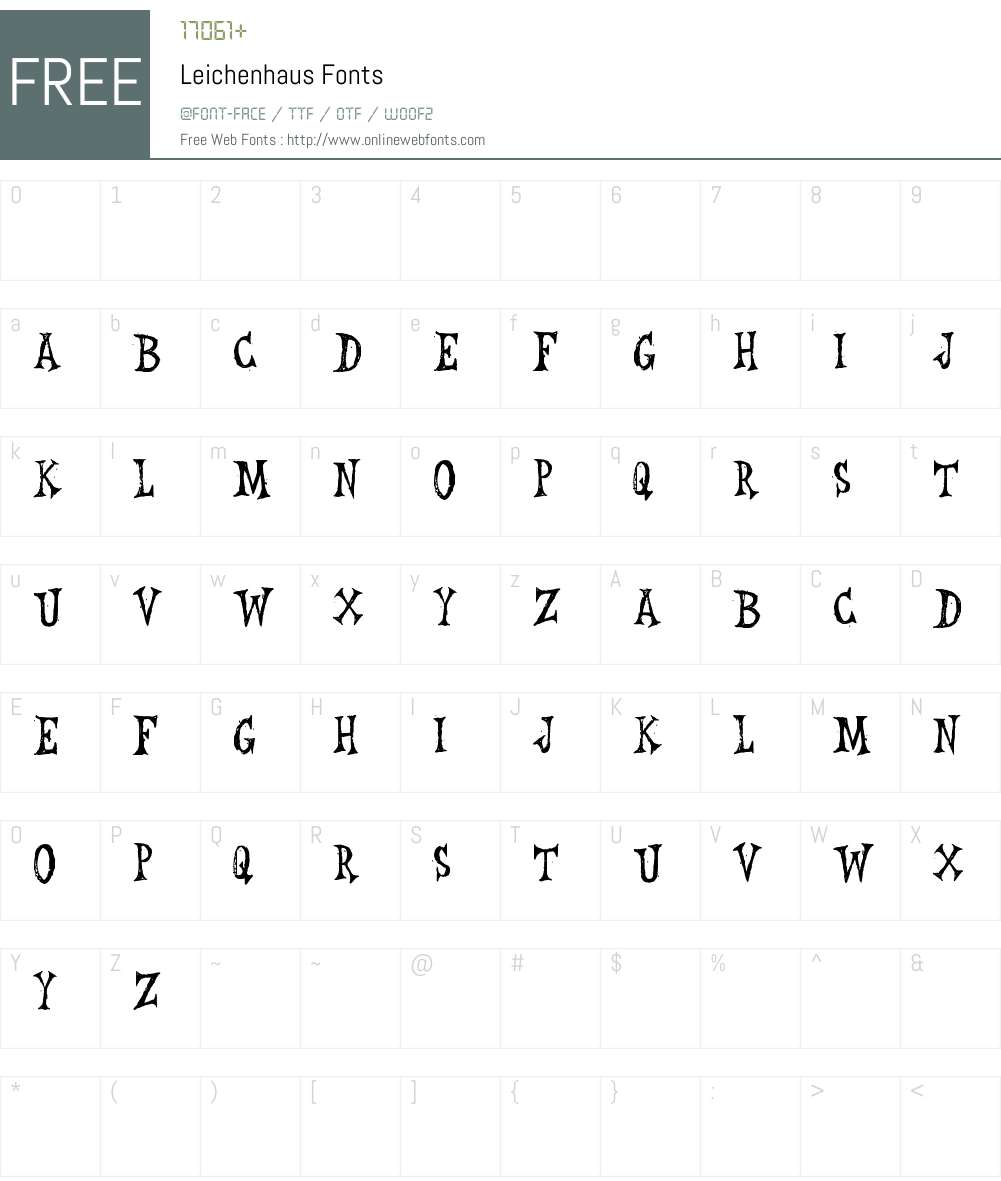 Leichenhaus Font Screenshots