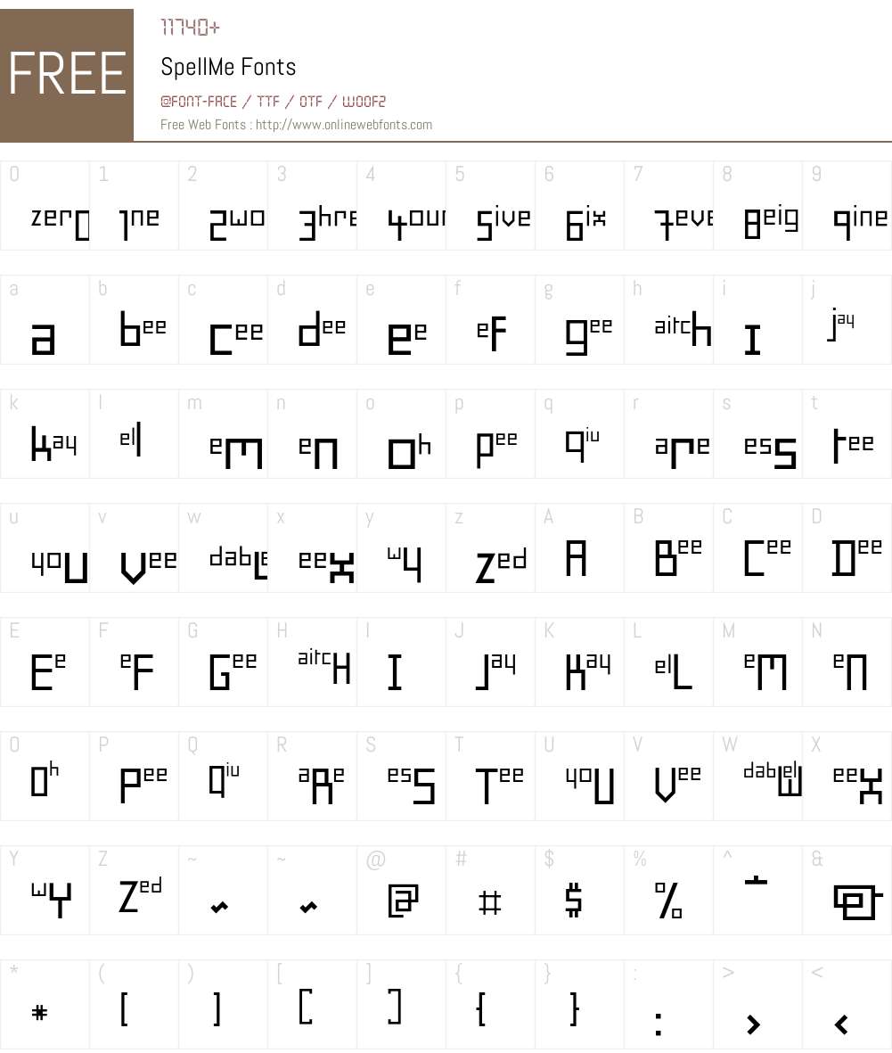 SpellMe Font Screenshots