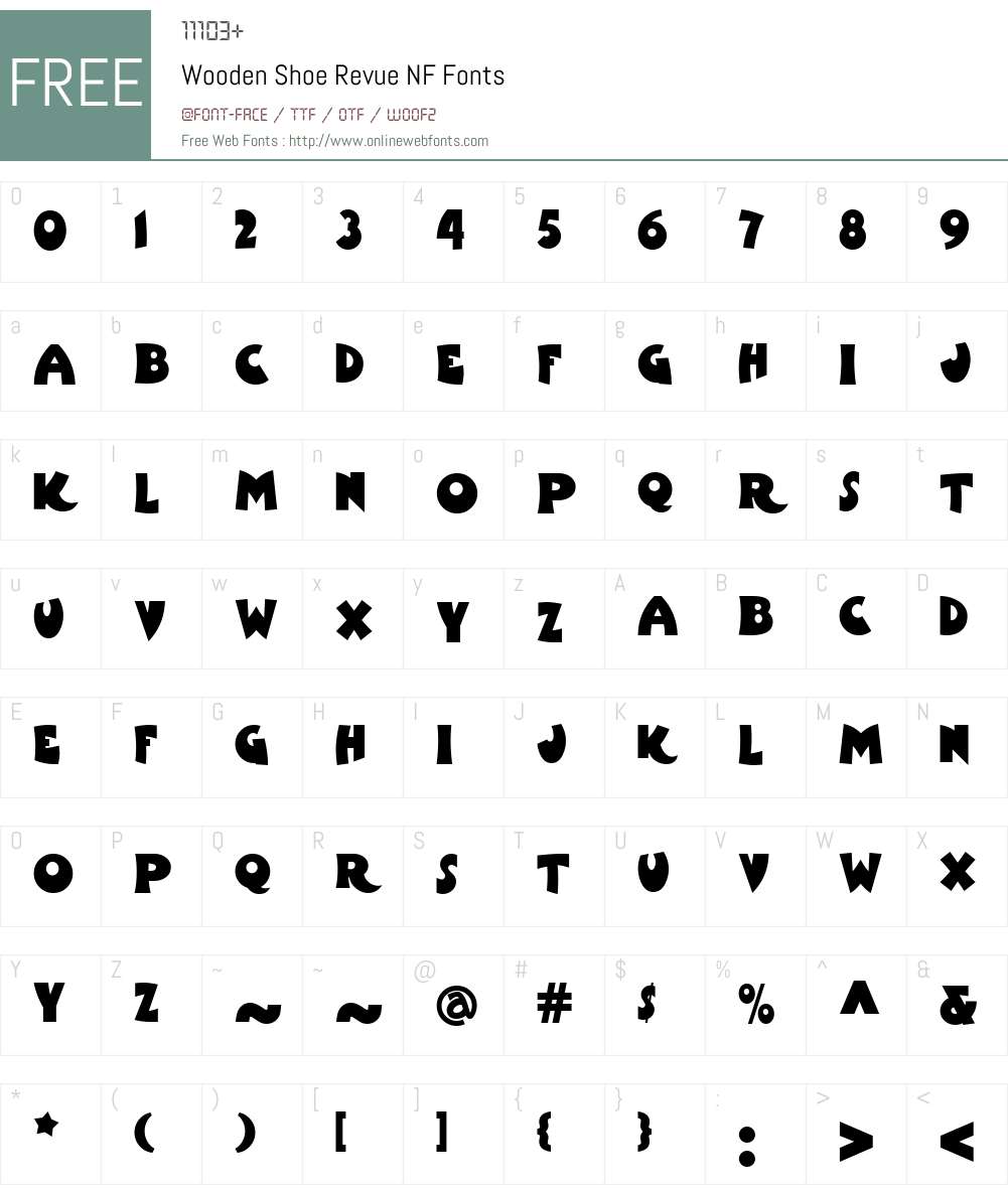 Wooden Shoe Revue NF Font Screenshots
