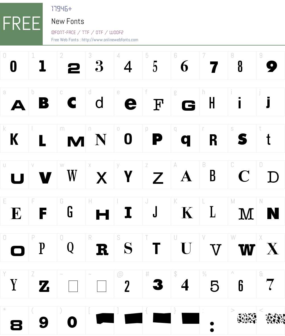 New Font Screenshots