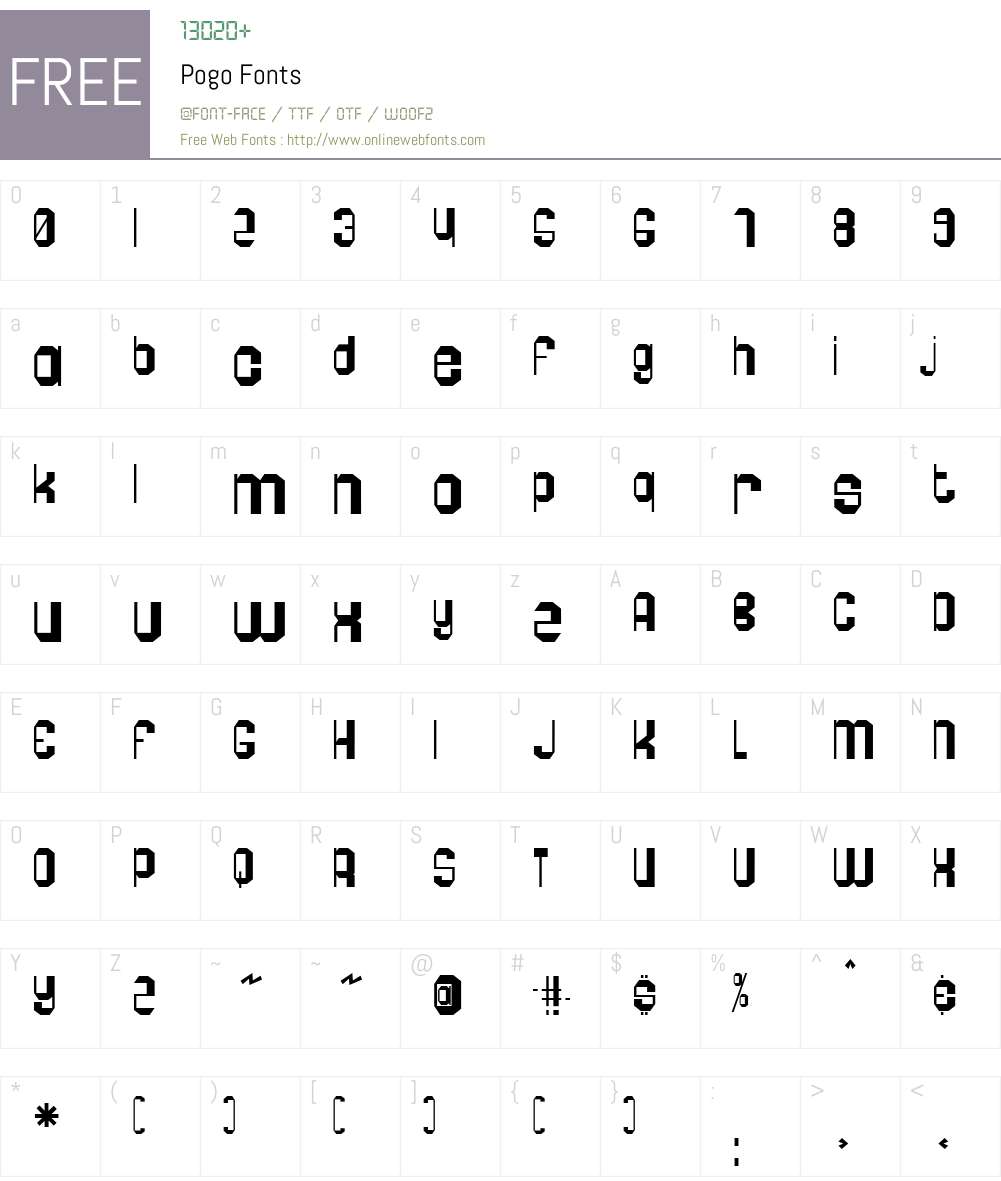 Pogo Font Screenshots