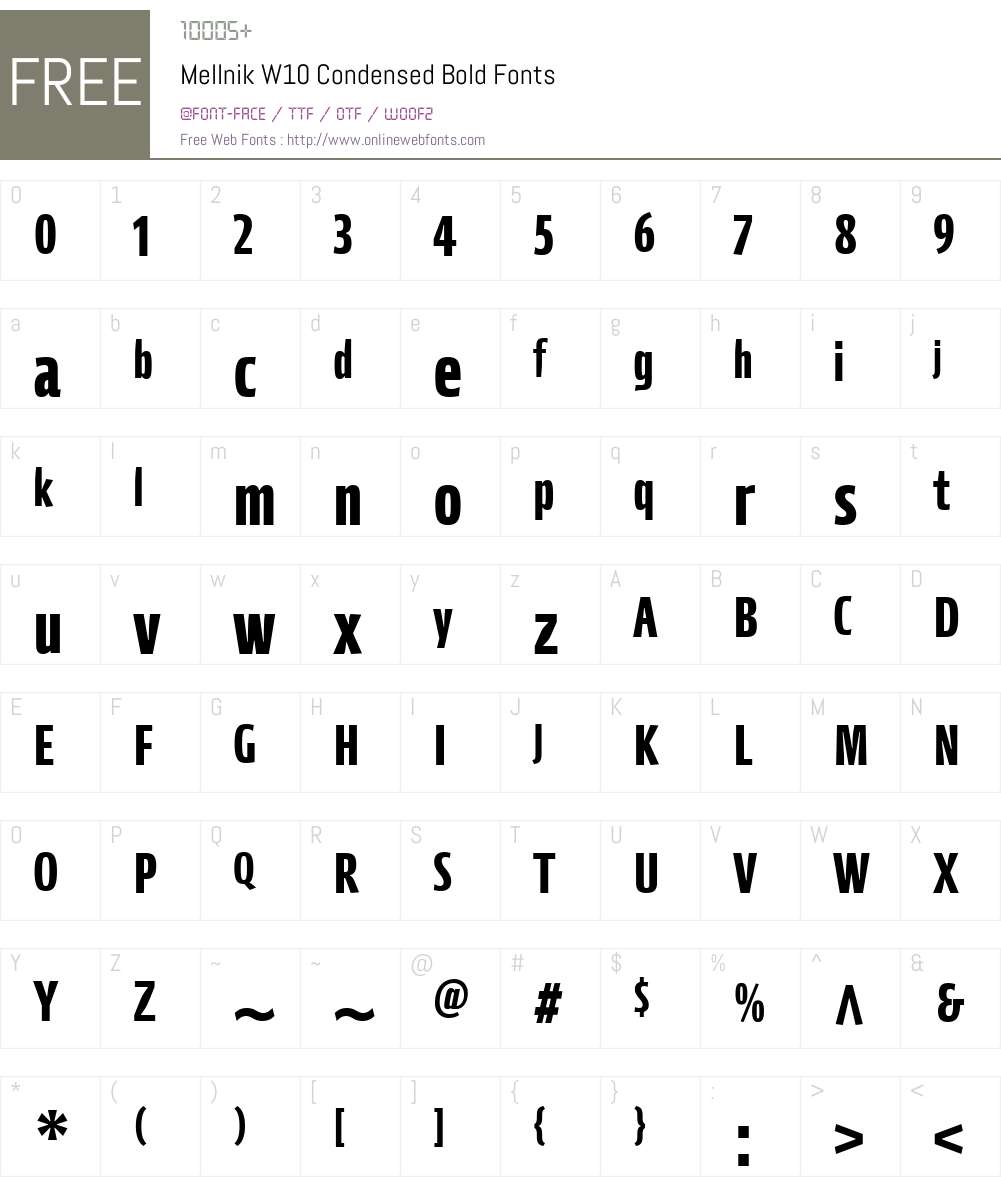 Mellnik Font Screenshots