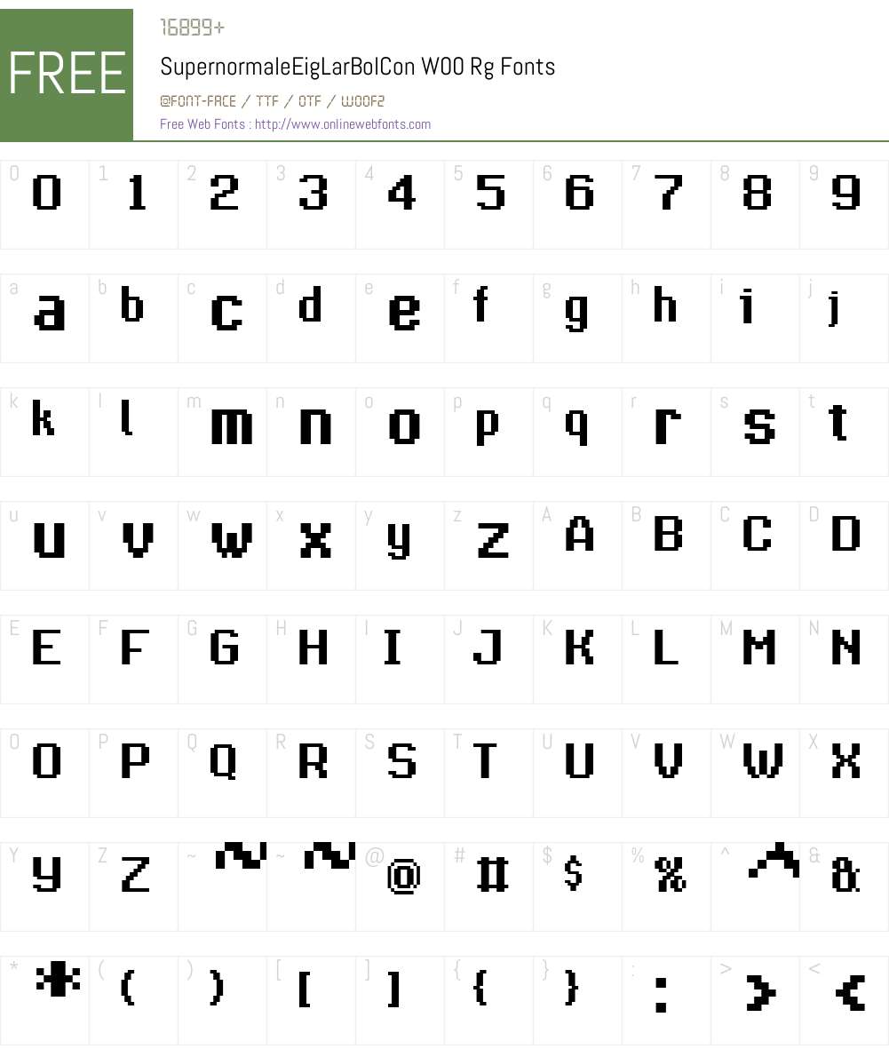 Supernormale Font Screenshots