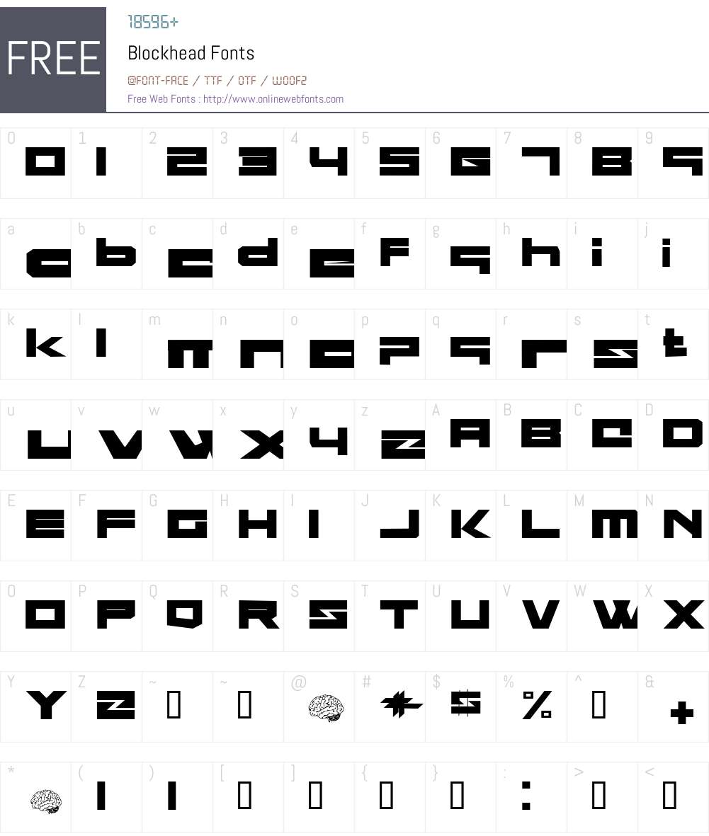 Blockhead Font Screenshots
