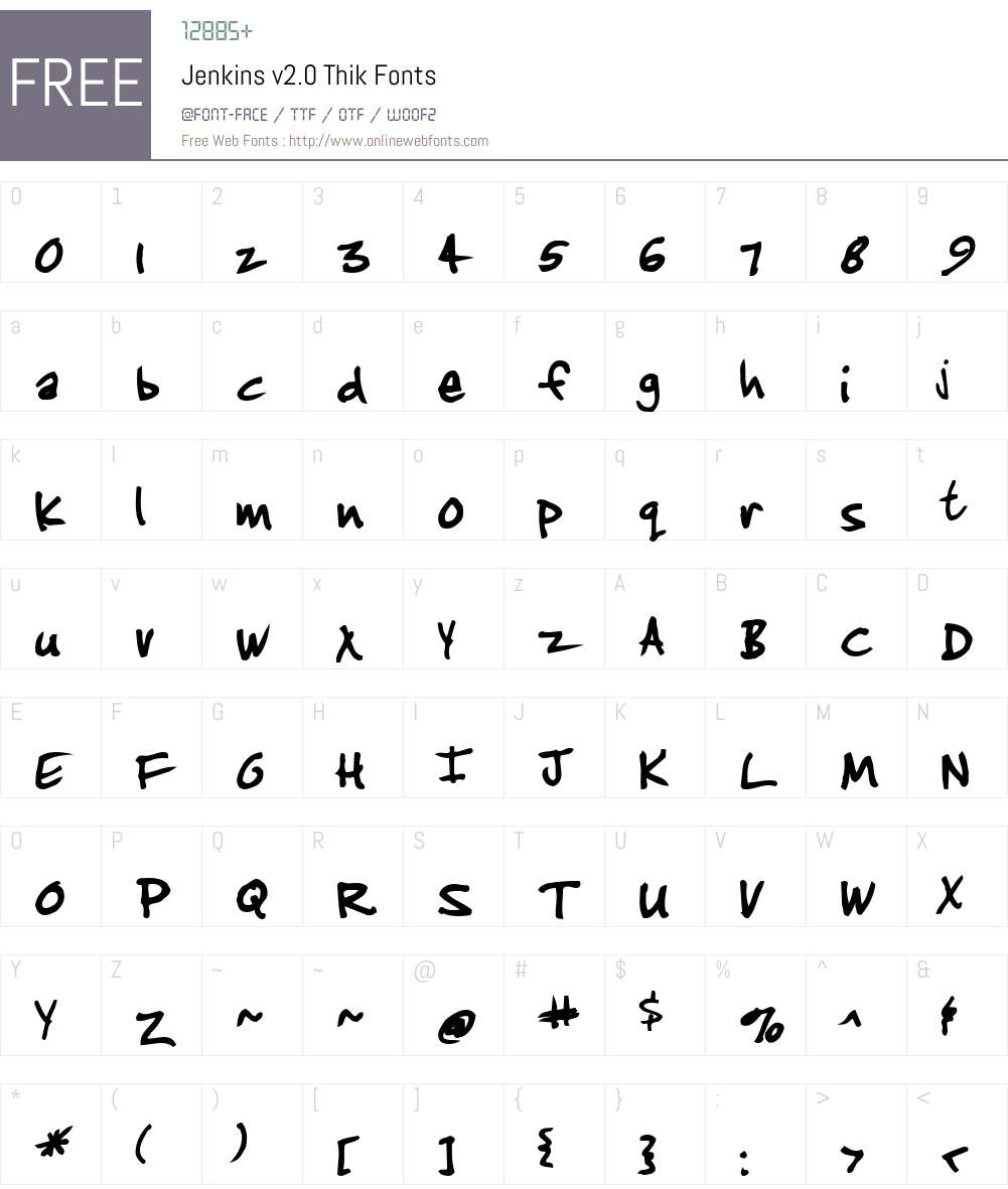 Jenkins v2.0 Thik Font Screenshots