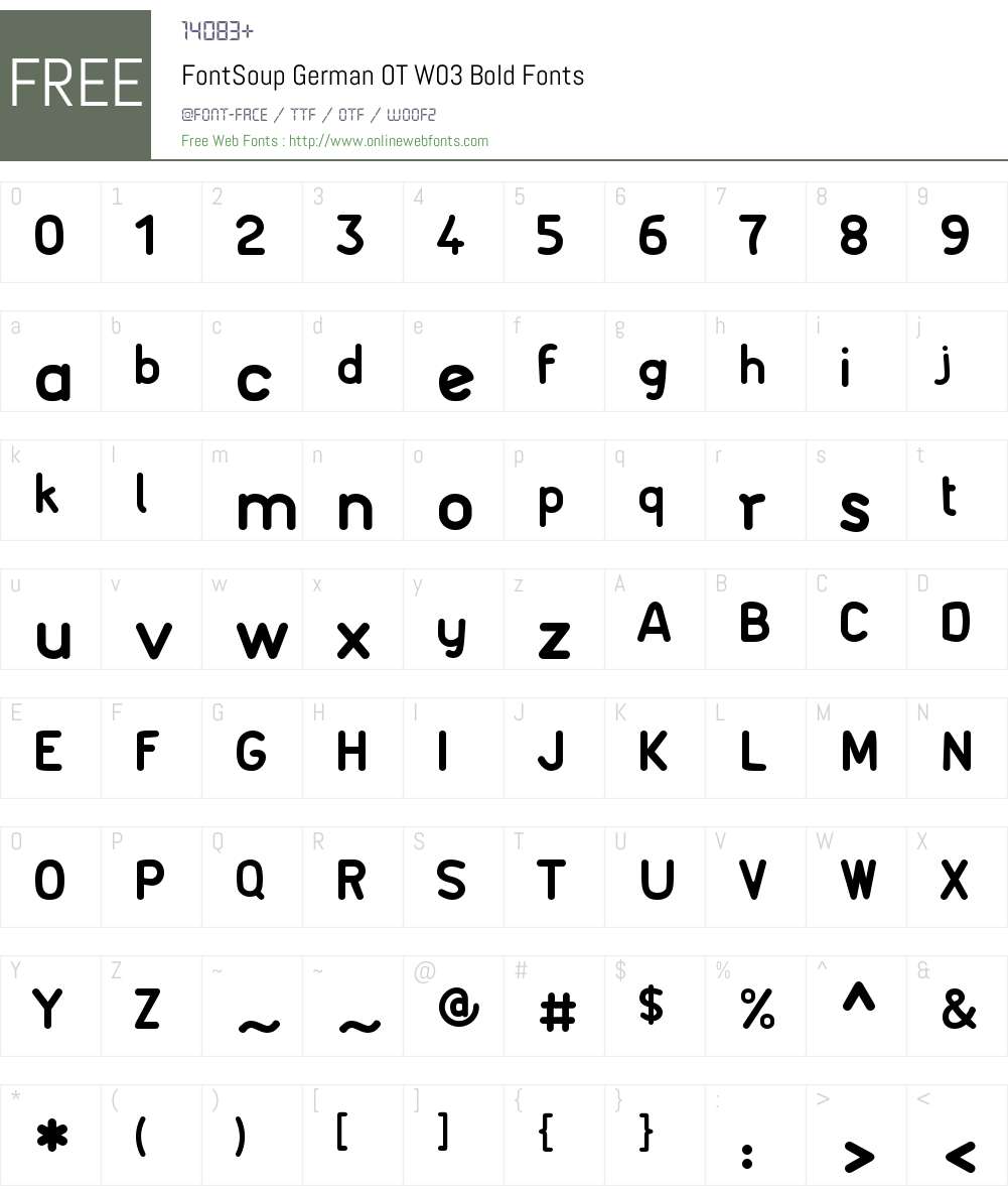 FF FontSoup Font Screenshots