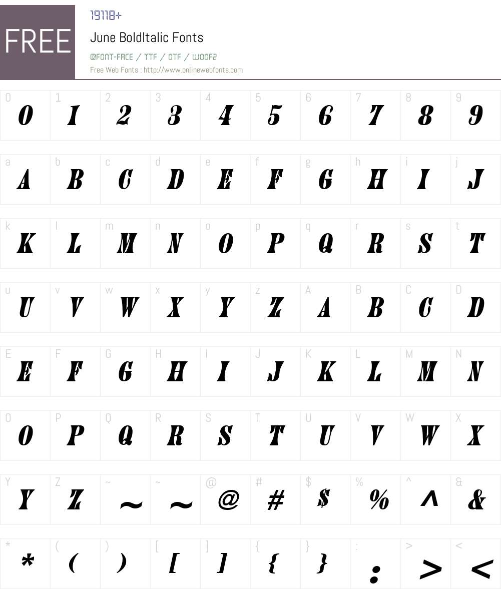 June Font Screenshots