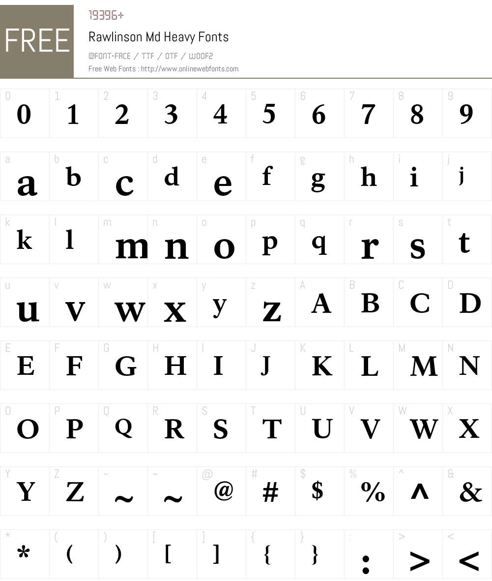 Rawlinson Md Font Screenshots