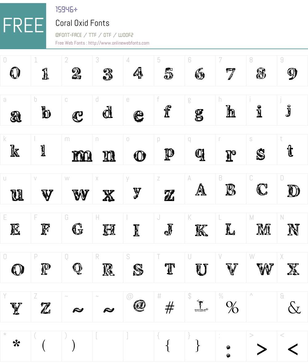 Coral Oxid Font Screenshots