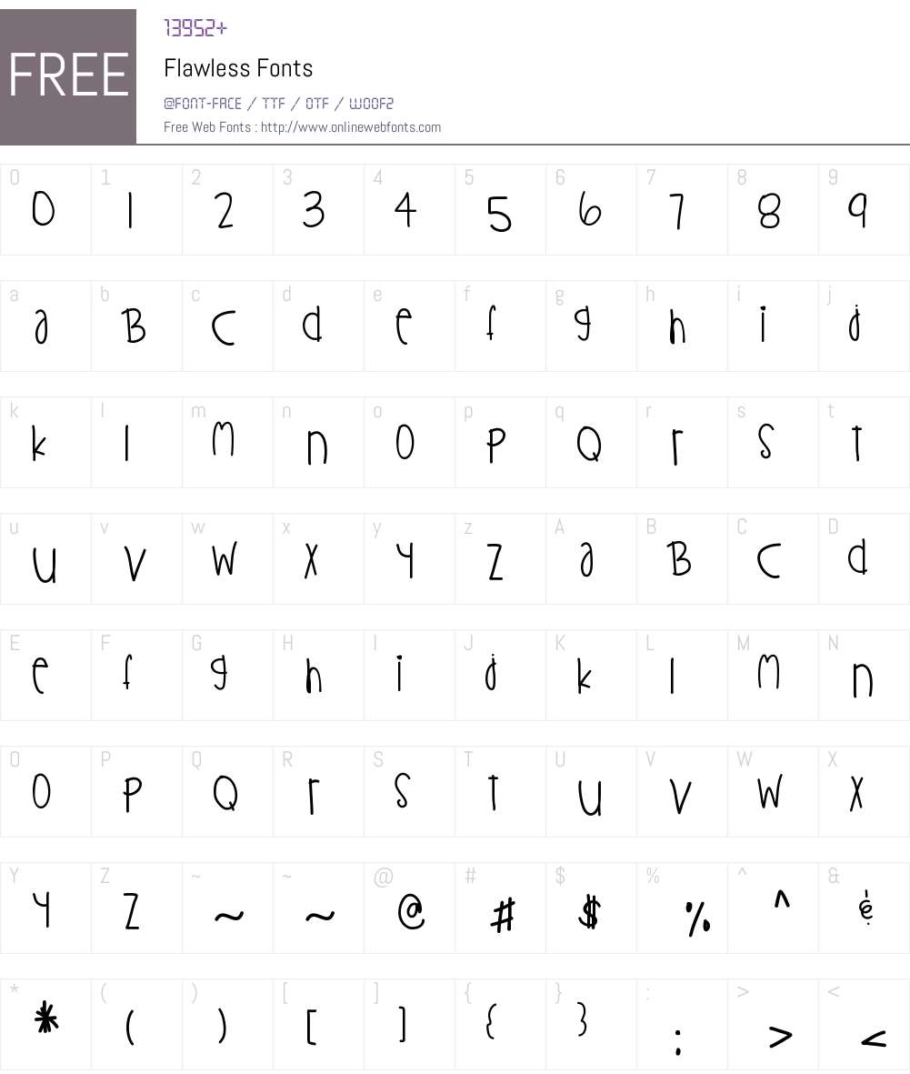 Flawless Font Screenshots