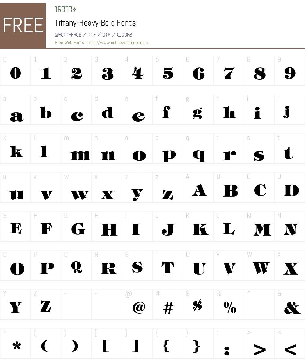 Tiffany-Heavy-Bold Font Screenshots