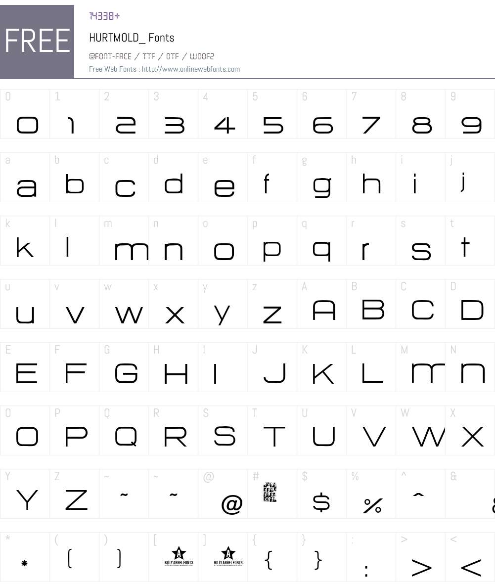 HURTMOLD_ Font Screenshots