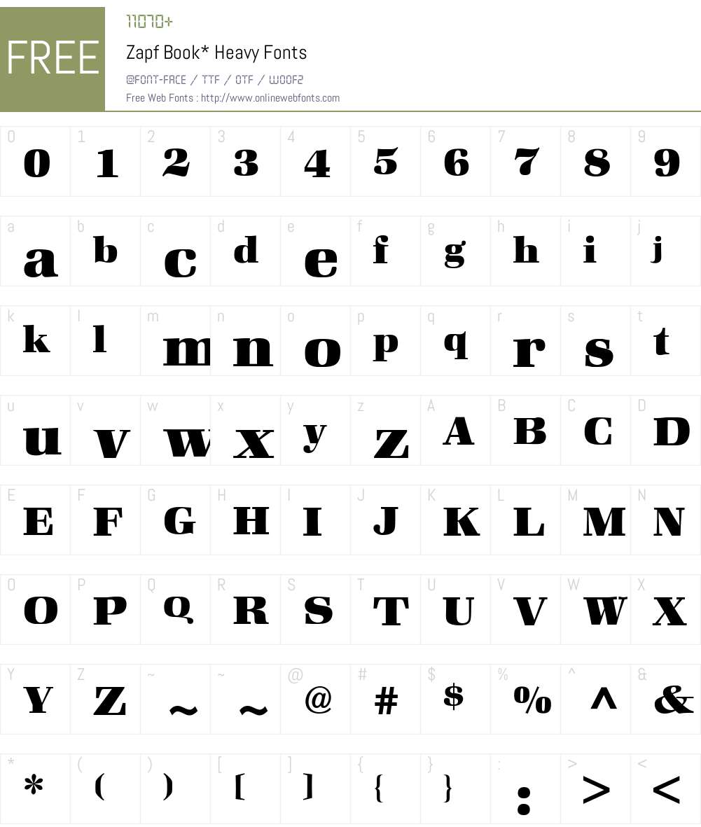 Zapf Book BQ Font Screenshots