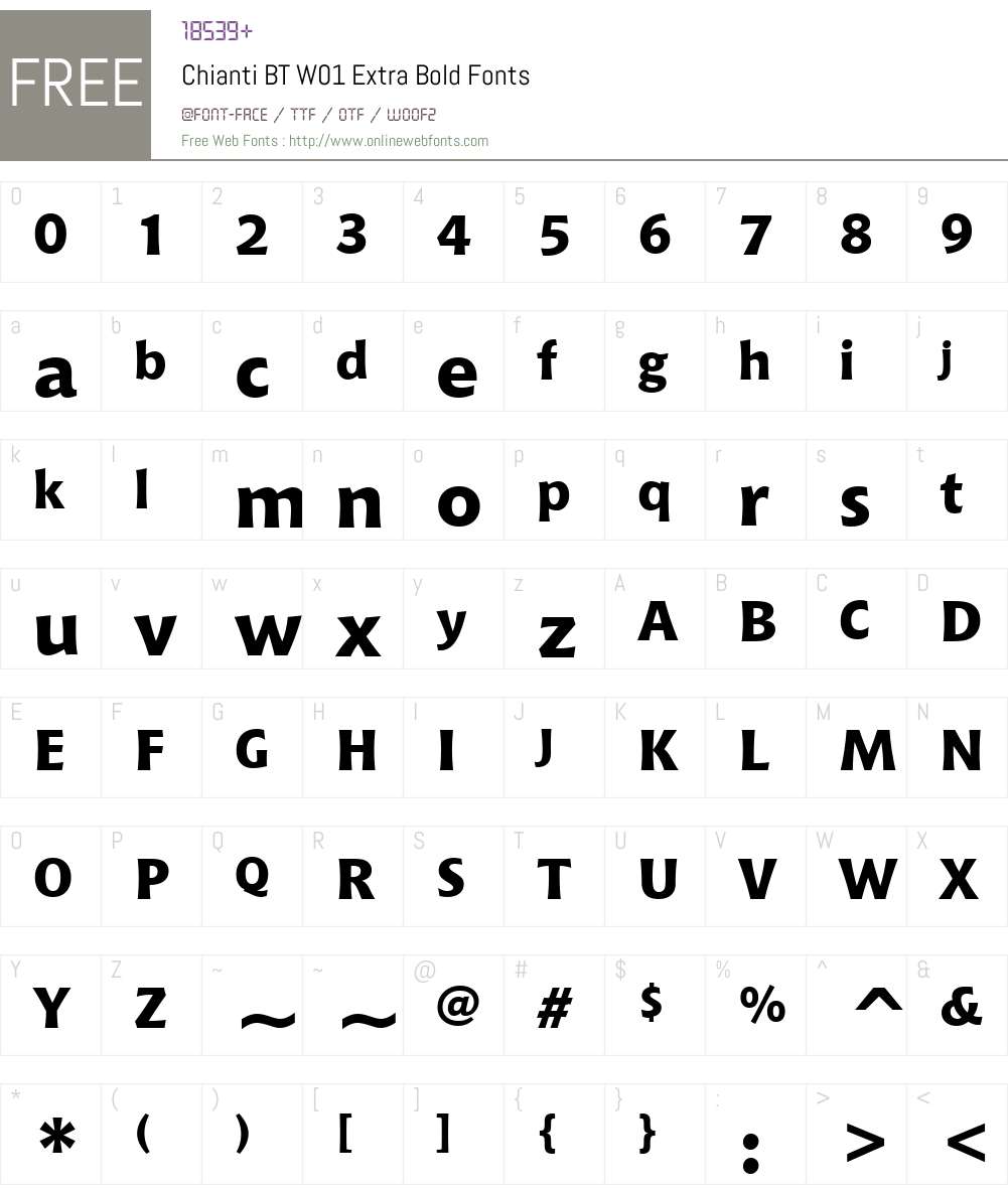 ChiantiBTW01-ExtraBold Font Screenshots