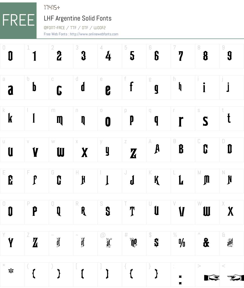 LHF Argentine Font Screenshots