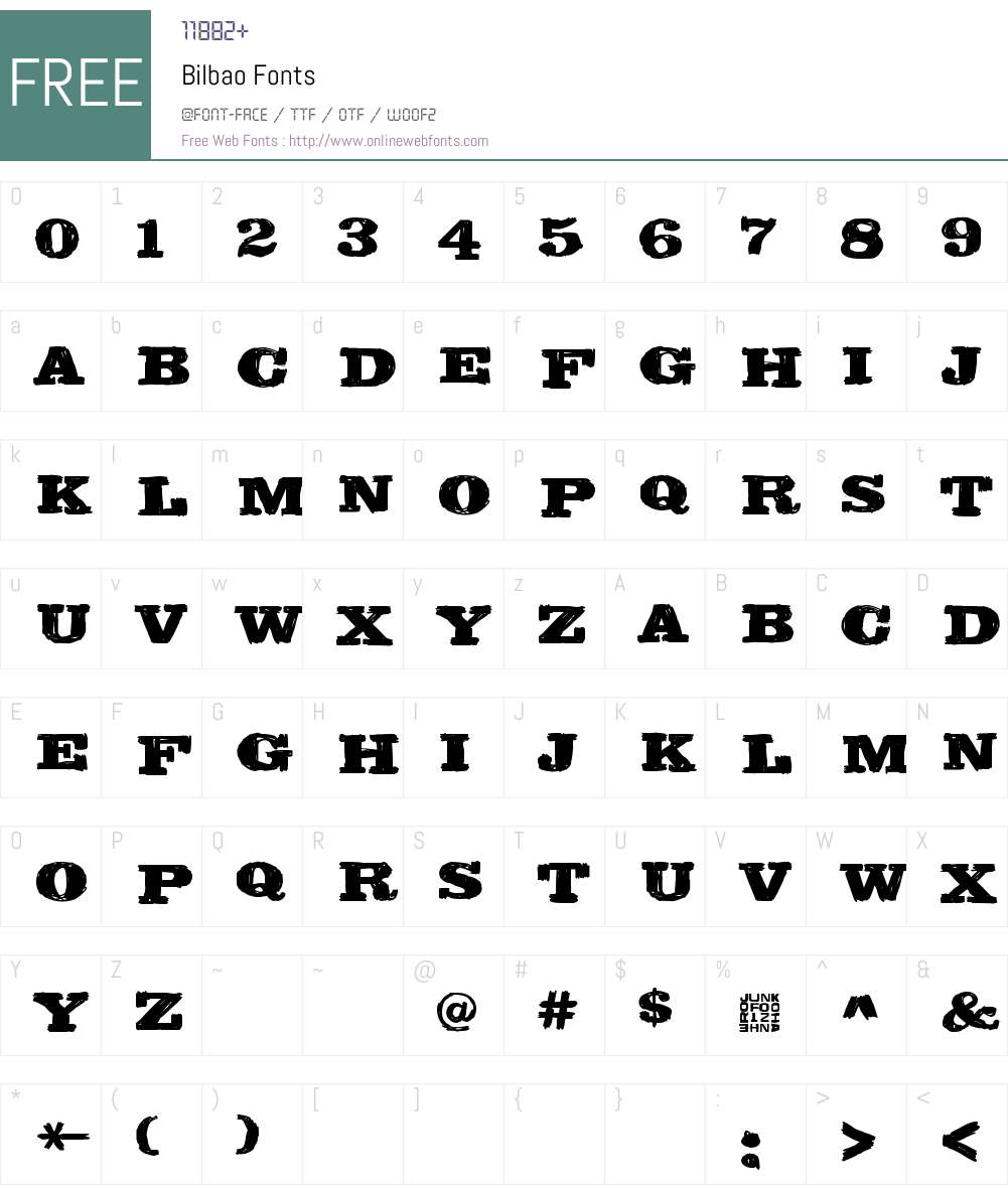 Bilbao Font Screenshots