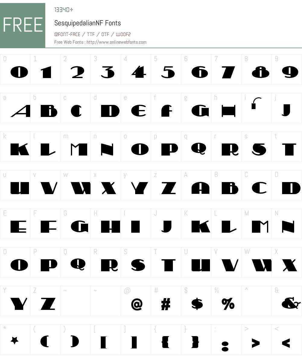 Sesquipedalian NF Font Screenshots