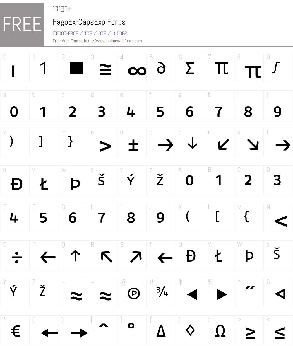 FagoEx Font Screenshots