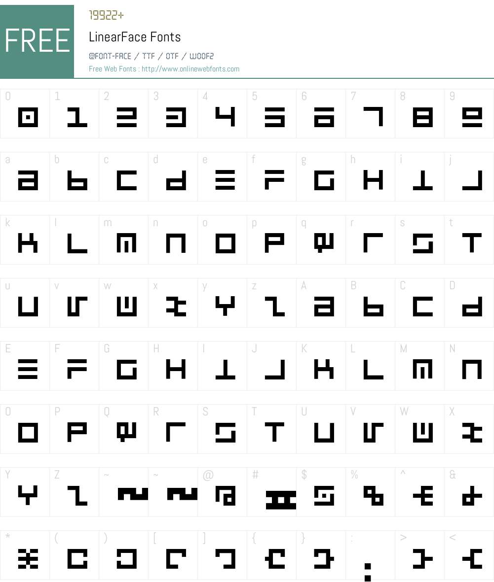 LinearFace Font Screenshots