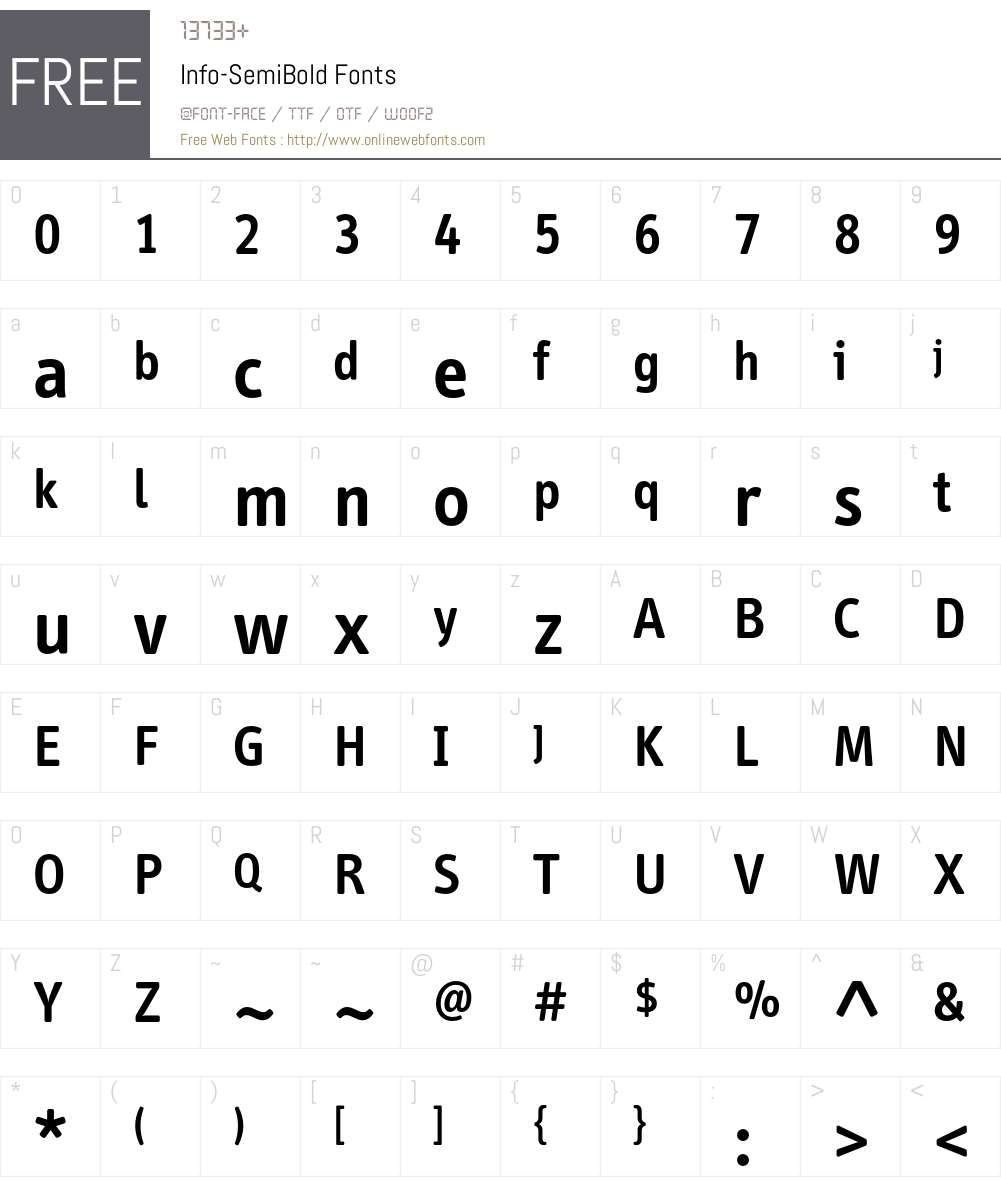 Info Font Screenshots