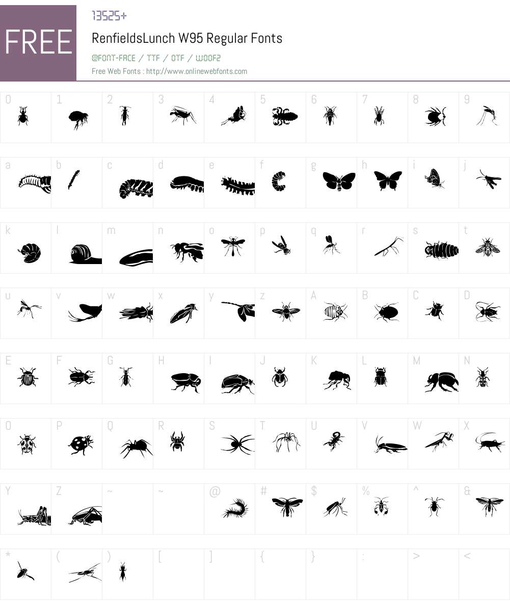 Renfield's Lunch Font Screenshots