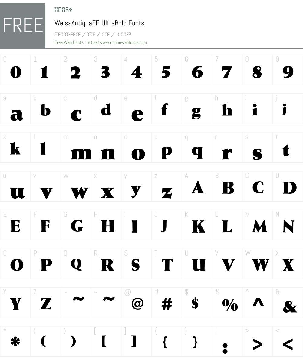 WeissAntiquaEF Font Screenshots