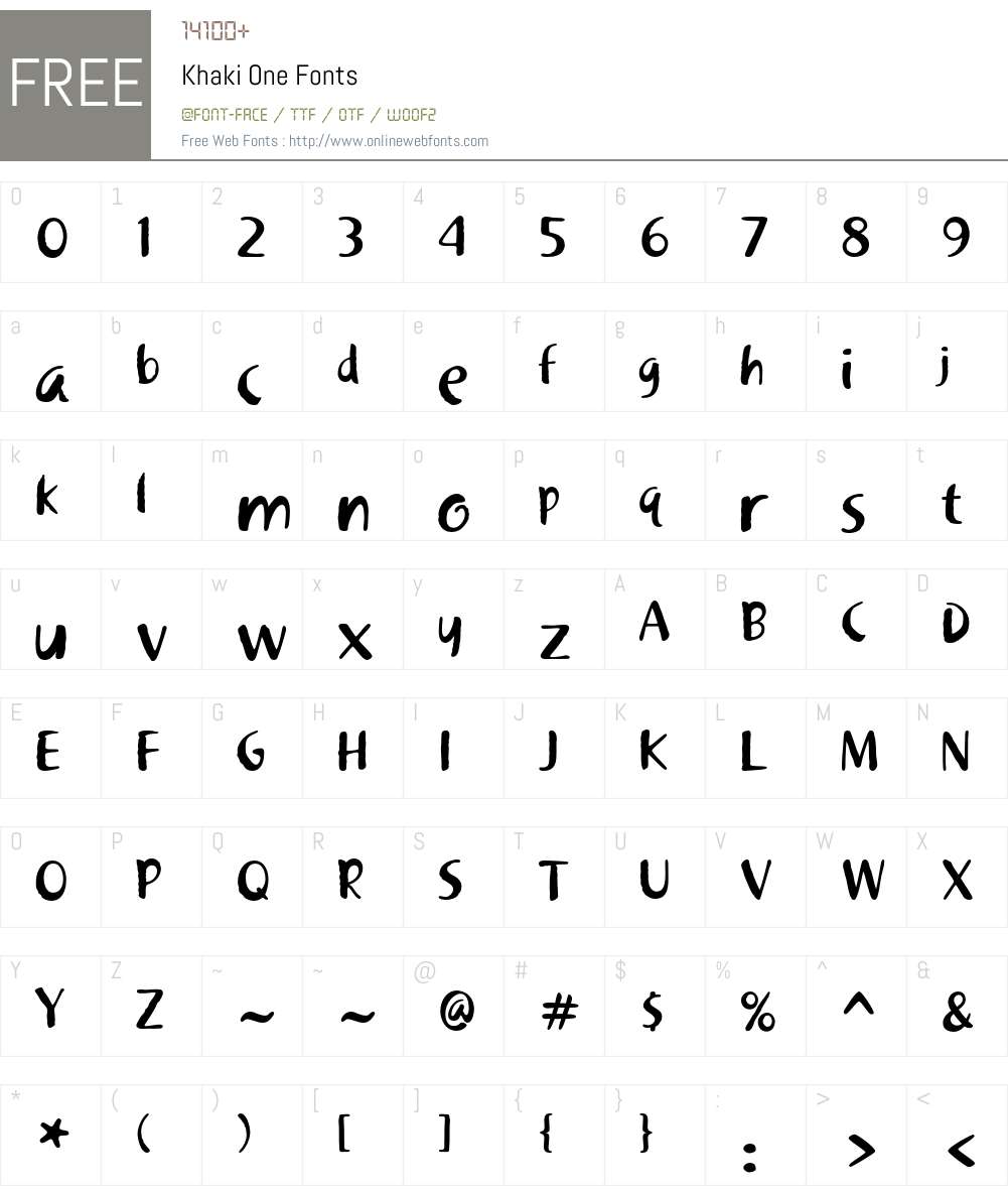 Khaki Font Screenshots