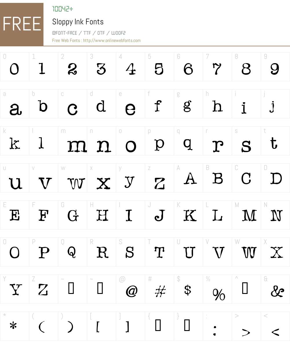 Sloppy Font Screenshots