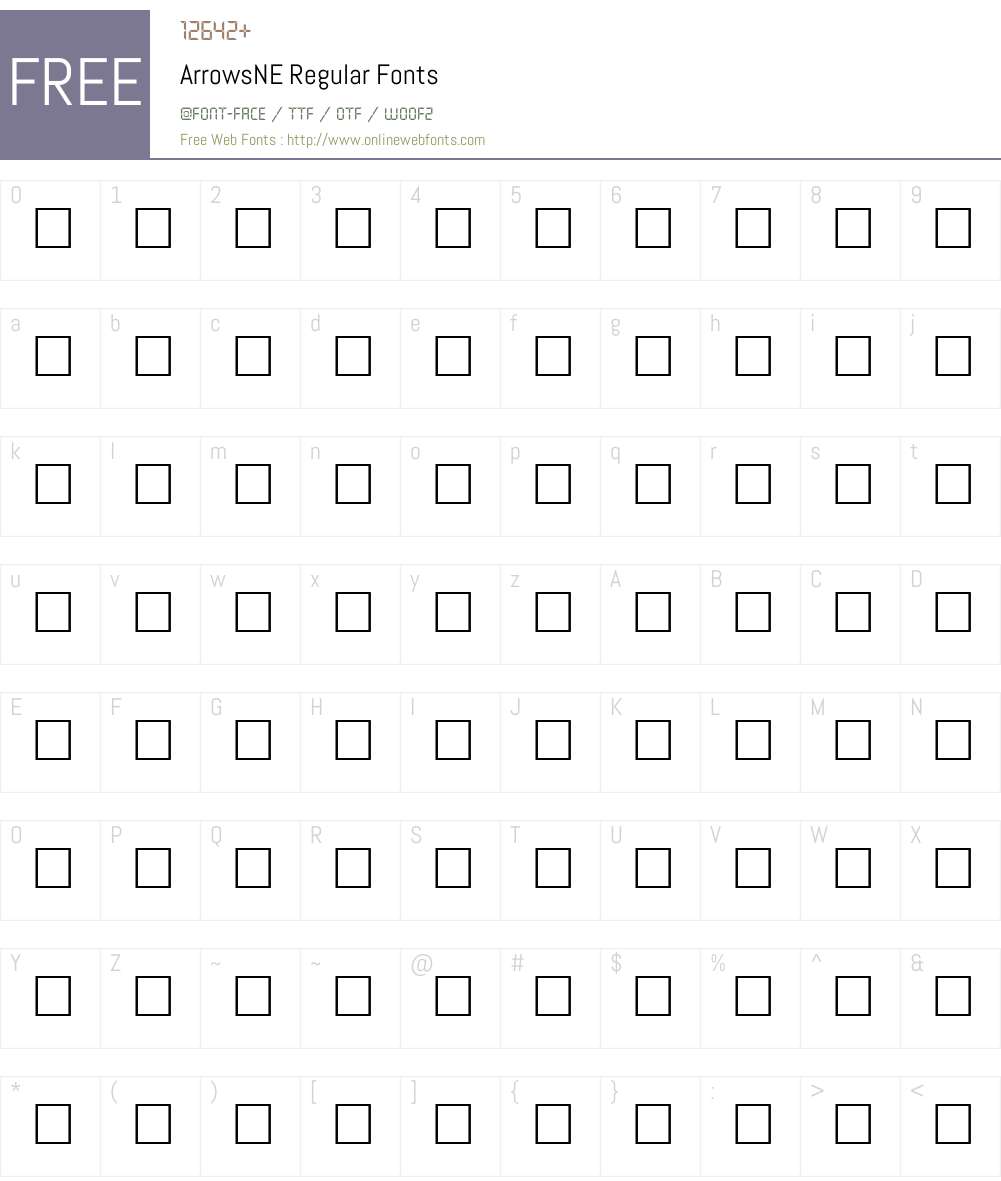 ArrowsNE Font Screenshots