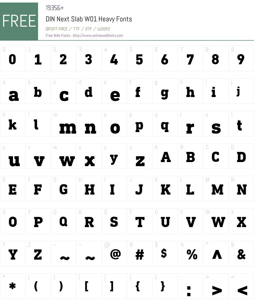 DINNextSlabW01-Heavy Font Screenshots