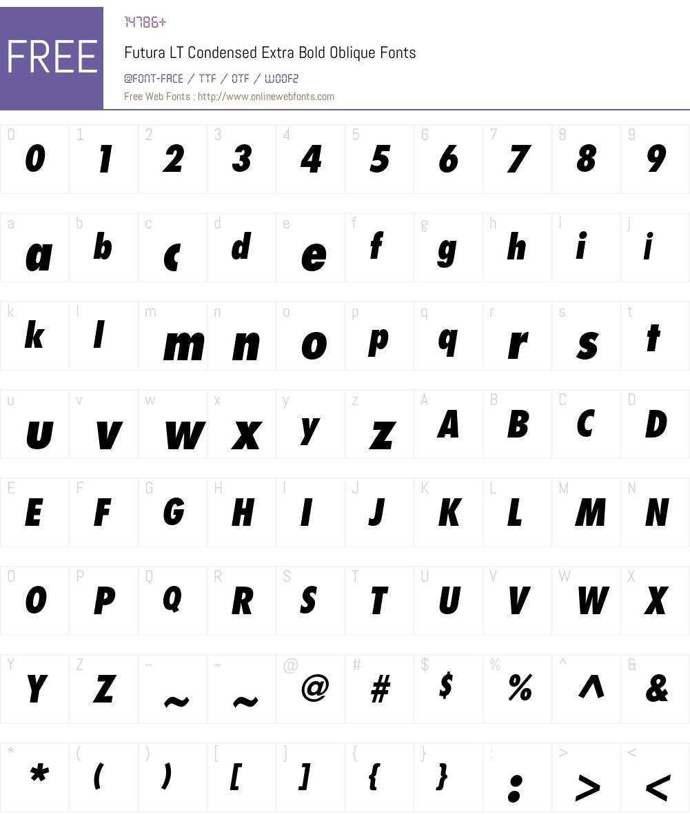 Futura LT Font Screenshots