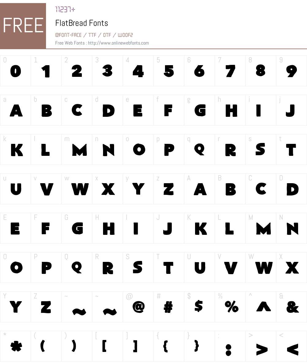 FlatBread Font Screenshots