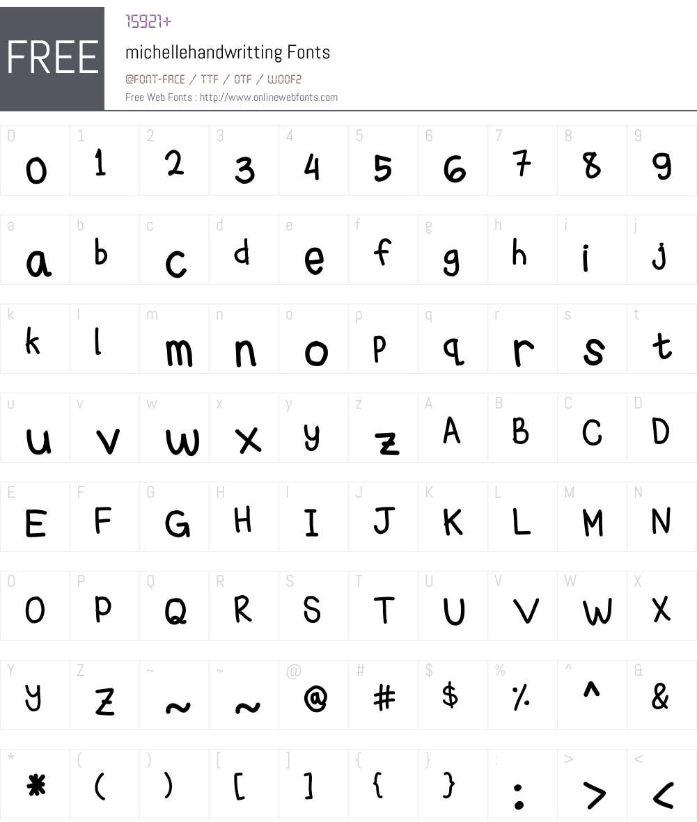 michellehandwritting Font Screenshots