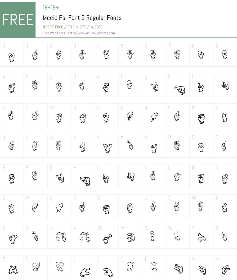 Mccid Fsl Font 2 Font Screenshots